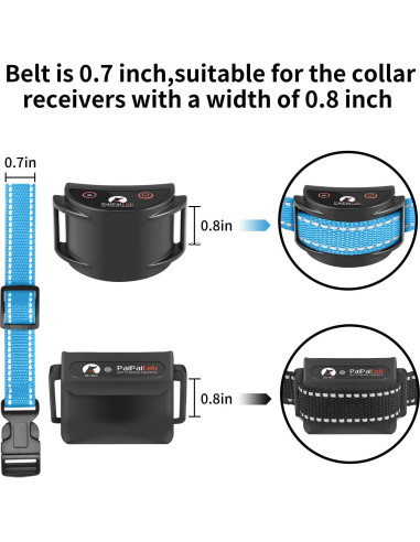 Correa de Reemplazo PaiPaitek para Collares de Entrenamiento - Reflectante y Duradera, 2 Paquetes