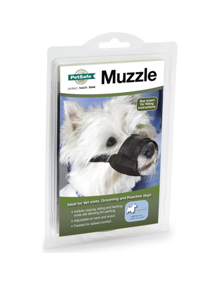 Bozal para Perro PetSafe Pequeño Ajustable Negro - Cómodo y Seguro