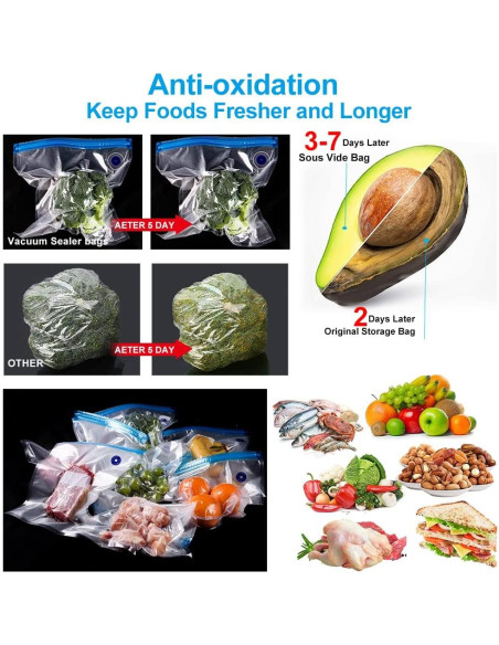 Juego de Sellador al Vacío Kosbon 42 PCS - 30 Bolsas Reutilizables