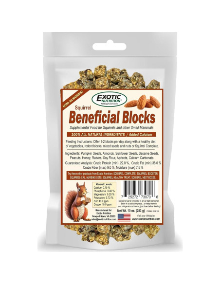 Bloques Nutricionales para Ardillas Exotic Nutrition 283.5 g