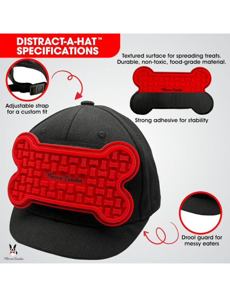 Distract-A-Hat Warren London - Sombrero para Perros Acicalamiento