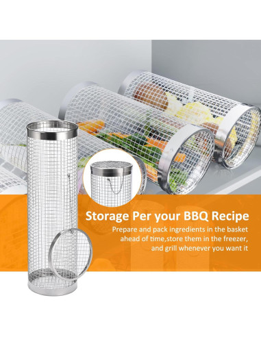 Cesta Parrilla Acero Inoxidable YMXHK 2 PCS Rectangular