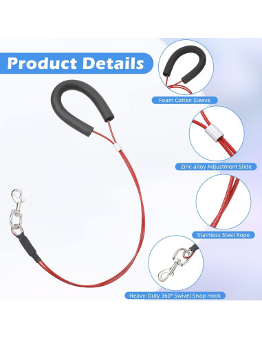 Lazos de Aseo para Perros Chunful - 8 Piezas Ajustables 62 cm