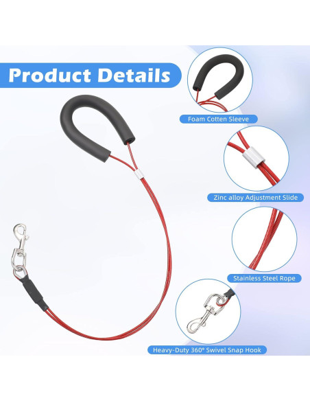 Lazos de Aseo para Perros Chunful - 8 Piezas Ajustables 62 cm