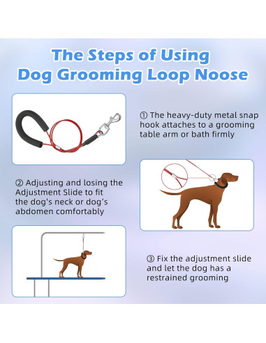 Lazos de Aseo para Perros Chunful - 8 Piezas Ajustables 62 cm