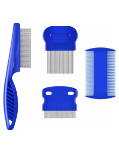 Conjunto de 4 Peines para Aseo de Mascotas Brillirare