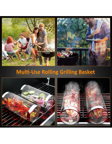 Cesta Parrilla Acero Inoxidable YMXHK 2 PCS Rectangular