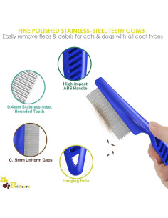 Conjunto de 4 Peines para Aseo de Mascotas Brillirare 2