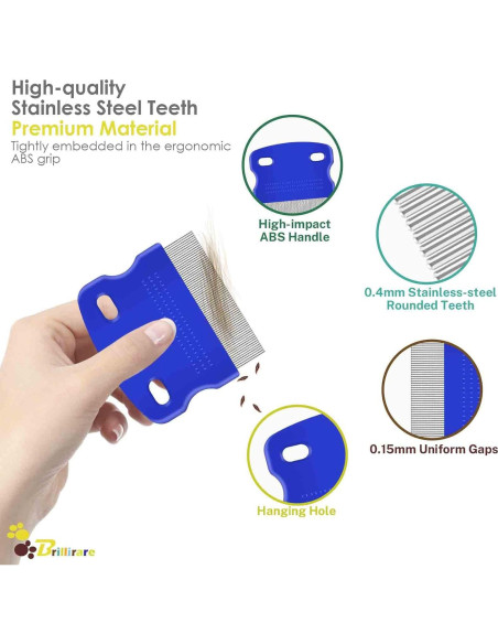 Conjunto de 4 Peines para Aseo de Mascotas Brillirare