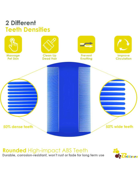 Conjunto de 4 Peines para Aseo de Mascotas Brillirare