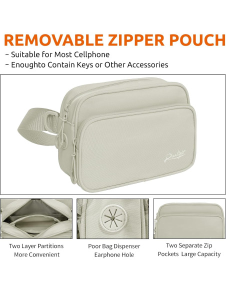 Bolsa de Entrenamiento para Perros Runlight Caqui 21.96x16x6.99cm