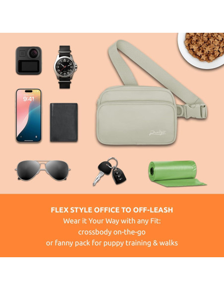 Bolsa de Entrenamiento para Perros Runlight Caqui 21.96x16x6.99cm