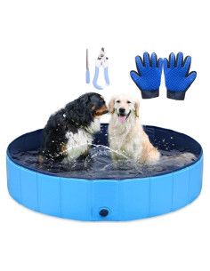 Piscina Plegable para Mascotas Onirii 139.7x30.48 cm Azul