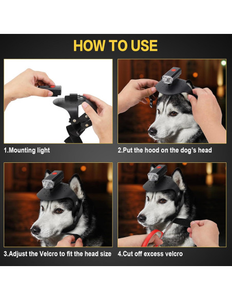 Luz de Cabeza para Perro Wercokt Recargable Impermeable