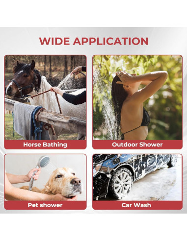 Manguera de Jardín 3.5m con Dispensador de Jabón Camplux