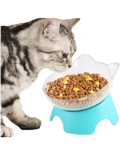 Cuenco Elevado Inclinado para Gatos y Perros MILIFUN 12.7cm 2