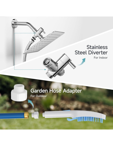 Accesorio de Ducha para Perros SR SUN RISE 2m 4 Modos Ajustables