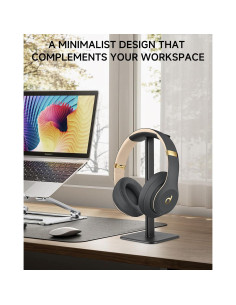 Soporte para Auriculares DGPLUS de Aluminio Negro - Diseño Elegante 2