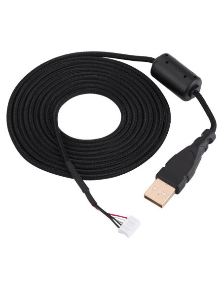 Cable Universal para Ratón Yosoo Trenzado USB 5 Pines Negro