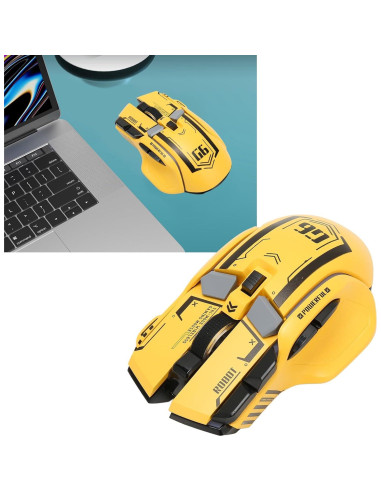 Ratón Gaming Heayzoki Bluetooth 3 Modos 5 DPI RGB Ergonómico