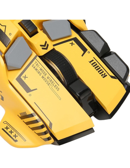 Ratón Gaming Heayzoki Bluetooth 3 Modos 5 DPI RGB Ergonómico Ratón Gaming Heayzoki Bluetooth 3 Modos 5 DPI RGB Ergonómico