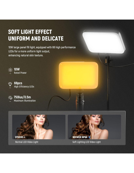 Kit de Iluminación LED NEEWER BP66 para Videoconferencias