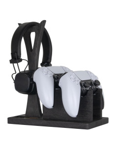 Organizador de Controladores de Madera Kaseny para Gamer - Soporte Auriculares y Accesorios
