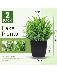 Plantas Artificiales Der Rose 2 Pack en Macetas Negras 18 cm 2