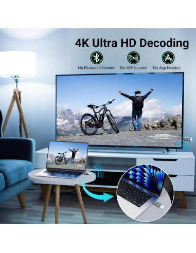 Transmisor y receptor HDMI inalámbrico Znoyaf 4K 50m Plug & Play