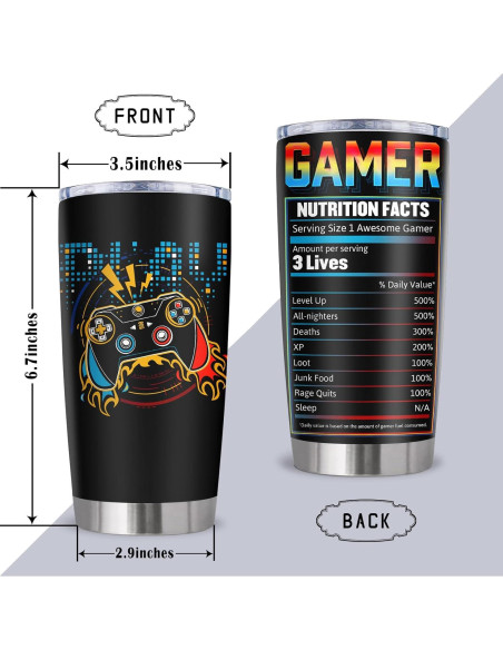 Taza Gamer de Acero Inoxidable 590 ml - Ladyhold