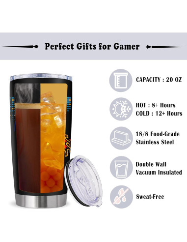 Taza Gamer de Acero Inoxidable 590 ml - Ladyhold