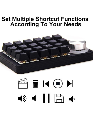 Teclado Mecánico Programable Yoqanr USB Retroiluminado RGB