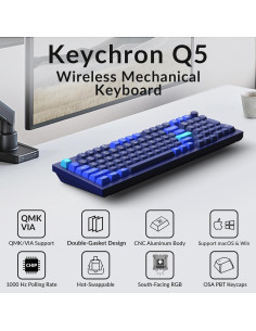 Teclado Mecánico Keychron Q5 96% Programable USB-C Rojo 2