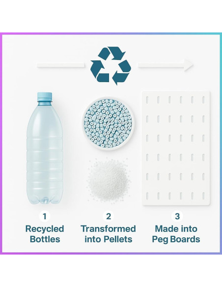 Kit de Tablero de Clavos Keepo 55.88x55.88cm Negro con Accesorios