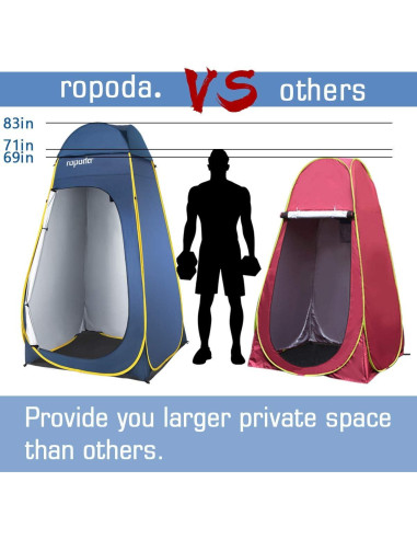 Carpa Pop Up ROPODA 210 cm x 121 cm x 121 cm Gris