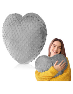 Almohada Sensorial con Peso Briwooody 4.08 kg Corazón 30x30 cm Gris