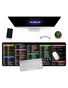 Alfombrilla de atajos de Excel Halverion 80x30cm impermeable