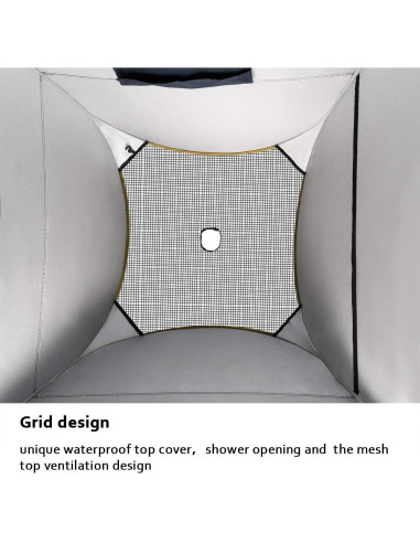 Carpa Pop Up ROPODA 210 cm x 121 cm x 121 cm Gris