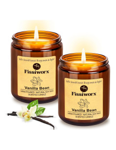 Juego de Velas Aromáticas de Vainilla Fissiworx 425g 2 Pack
