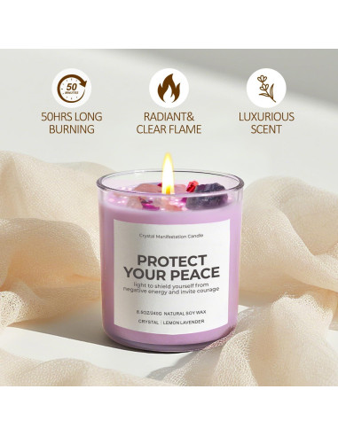 Vela Aromática de Soja Huizhou 311g Lavanda y Limón