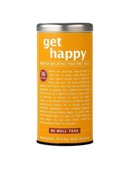 Té de Hierbas Sin Cafeína La República del Té Get Happy 36 Bolsitas