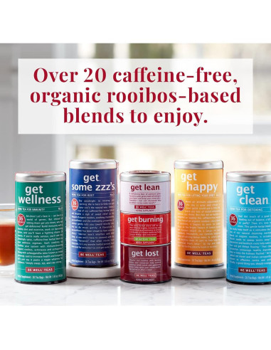 Té de Hierbas Sin Cafeína La República del Té Get Happy 36 Bolsitas