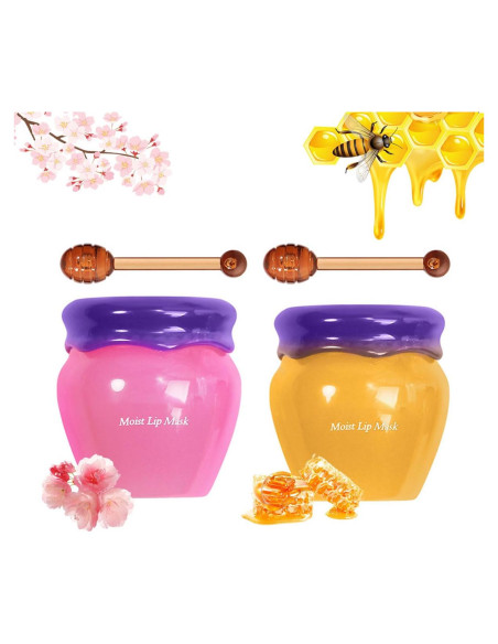 Mascarilla Labial Nocturna Tiejdhr Miel Sakura 2PCS Hidratante Mascarilla Labial Nocturna Tiejdhr Miel Sakura 2PCS Hidratante