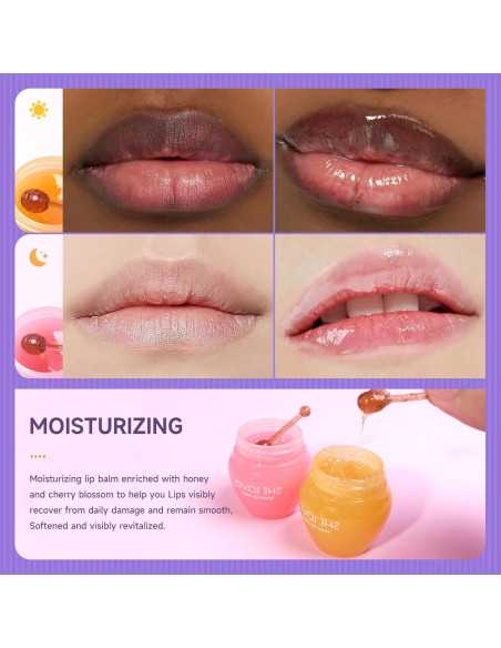 Mascarilla Labial Nocturna Tiejdhr Miel Sakura 2PCS Hidratante Mascarilla Labial Nocturna Tiejdhr Miel Sakura 2PCS Hidratante
