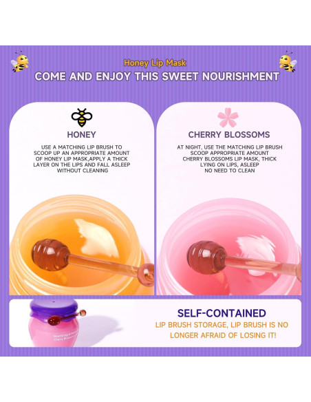 Mascarilla Labial Nocturna Tiejdhr Miel Sakura 2PCS Hidratante Mascarilla Labial Nocturna Tiejdhr Miel Sakura 2PCS Hidratante