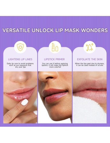 Mascarilla Labial Nocturna Tiejdhr Miel Sakura 2PCS Hidratante