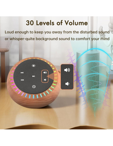 Máquina de Sonido DreamSky DS6682, 26 Sonidos Relax y Luz RGB