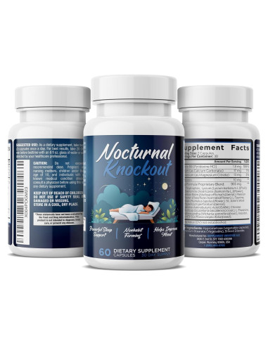 Suplemento para Dormir Nocturnal Knockout 60 Cápsulas