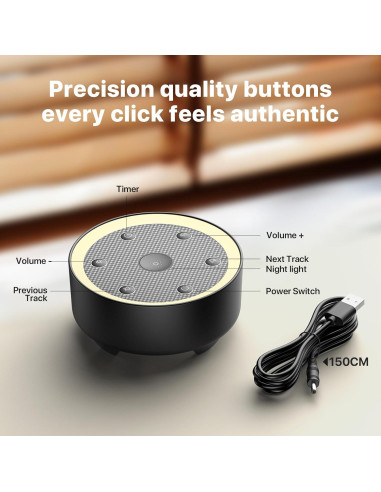 Máquina de Sonido para Dormir Kipcush K8-T, 24 Sonidos Relajantes