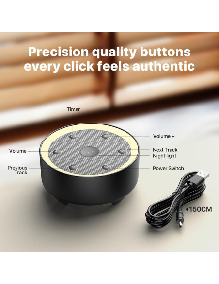 Máquina de Sonido para Dormir Kipcush K8-T, 24 Sonidos Relajantes